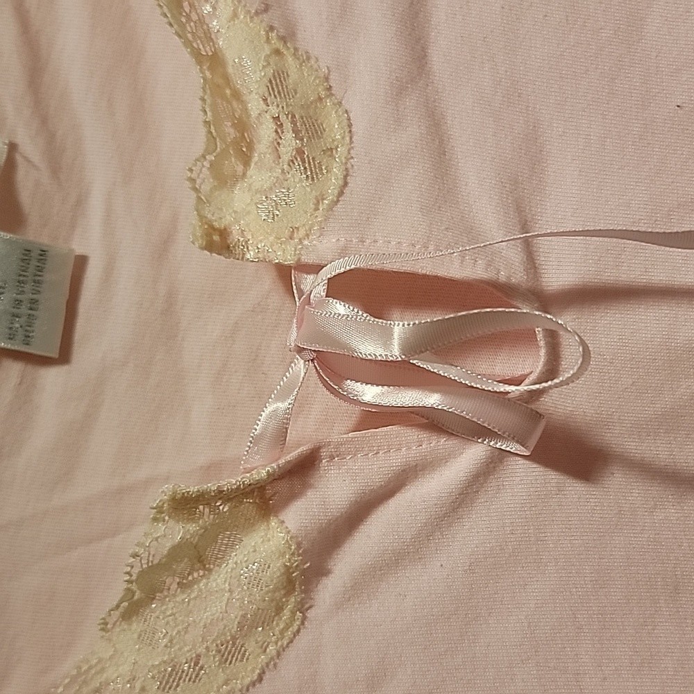 August Silk Light Pink Lace Trim Top - Picture 3 of 8